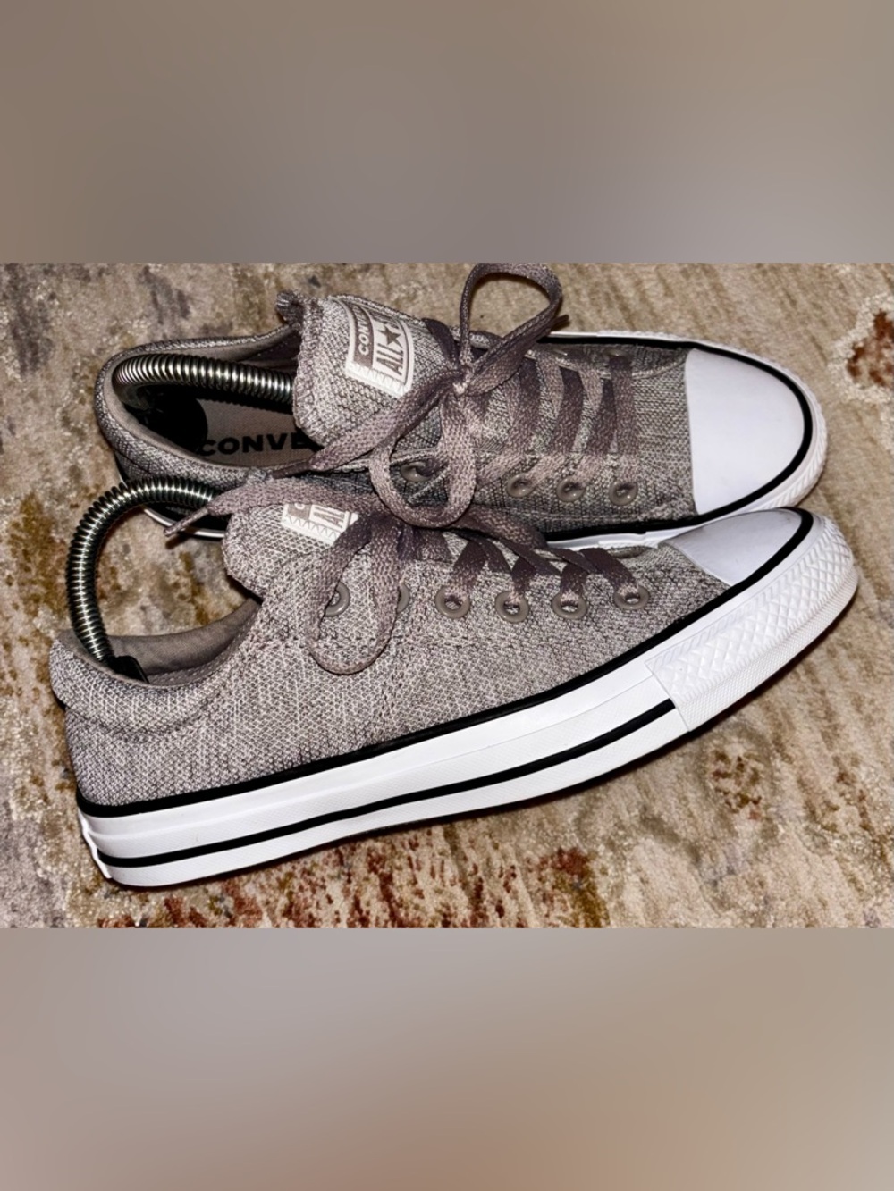Converse All Star Gray Canvas Low Top Sneakers
